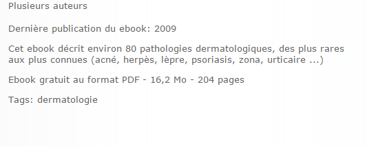 Pathologies Dermatologiques